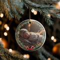 3 inch double sided Personalized Baby's First Christmas Ornament | Ceramic Decoration