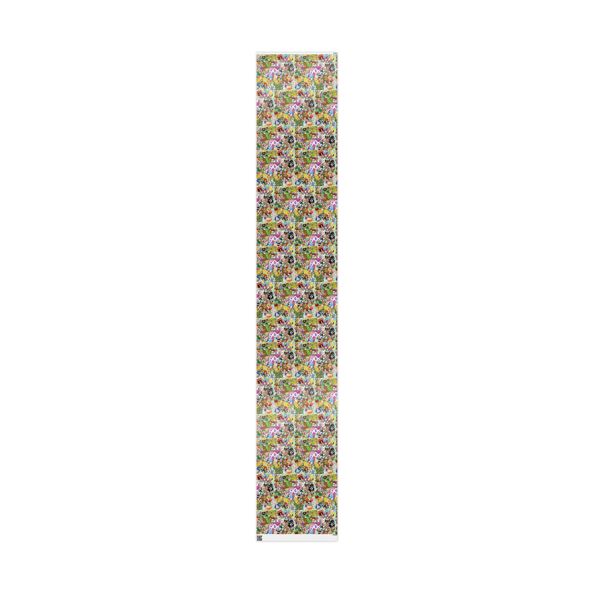 90's Wrapping Papers, Nostalgic Custom Gift Wrap, High-Quality Fine Art Paper, Matte or Glossy Finish, 3 Sizes Available