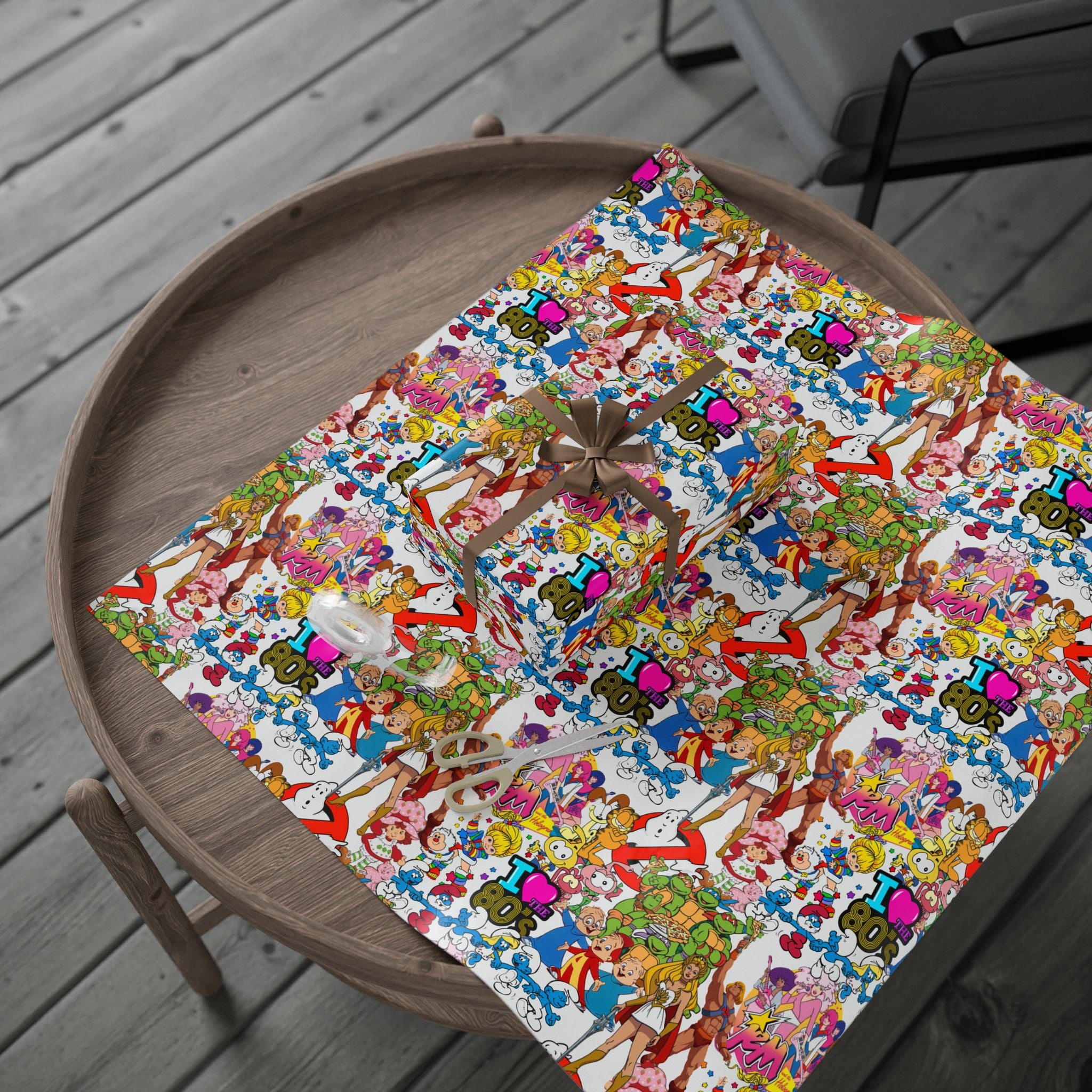 80's Wrapping Papers, Nostalgic Custom Gift Wrap, High-Quality Fine Art Paper, Matte or Glossy Finish, 3 Sizes Available