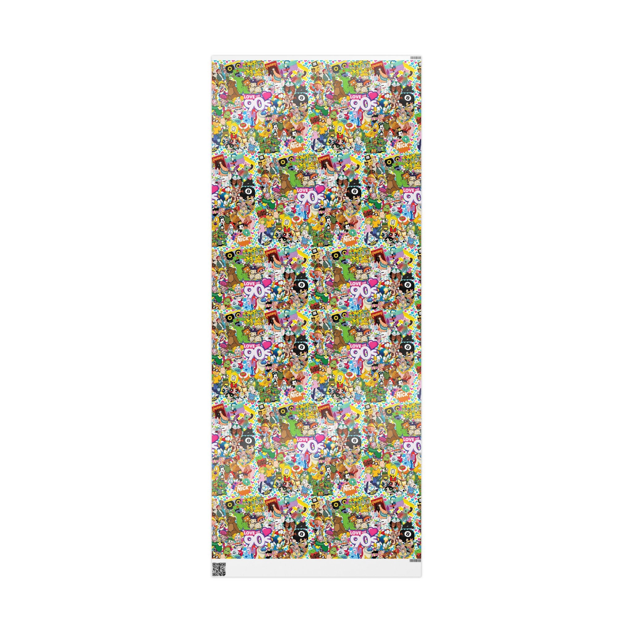 90's Wrapping Papers, Nostalgic Custom Gift Wrap, High-Quality Fine Art Paper, Matte or Glossy Finish, 3 Sizes Available