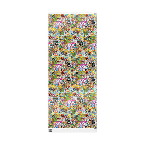 90's Wrapping Papers, Nostalgic Custom Gift Wrap, High-Quality Fine Art Paper, Matte or Glossy Finish, 3 Sizes Available