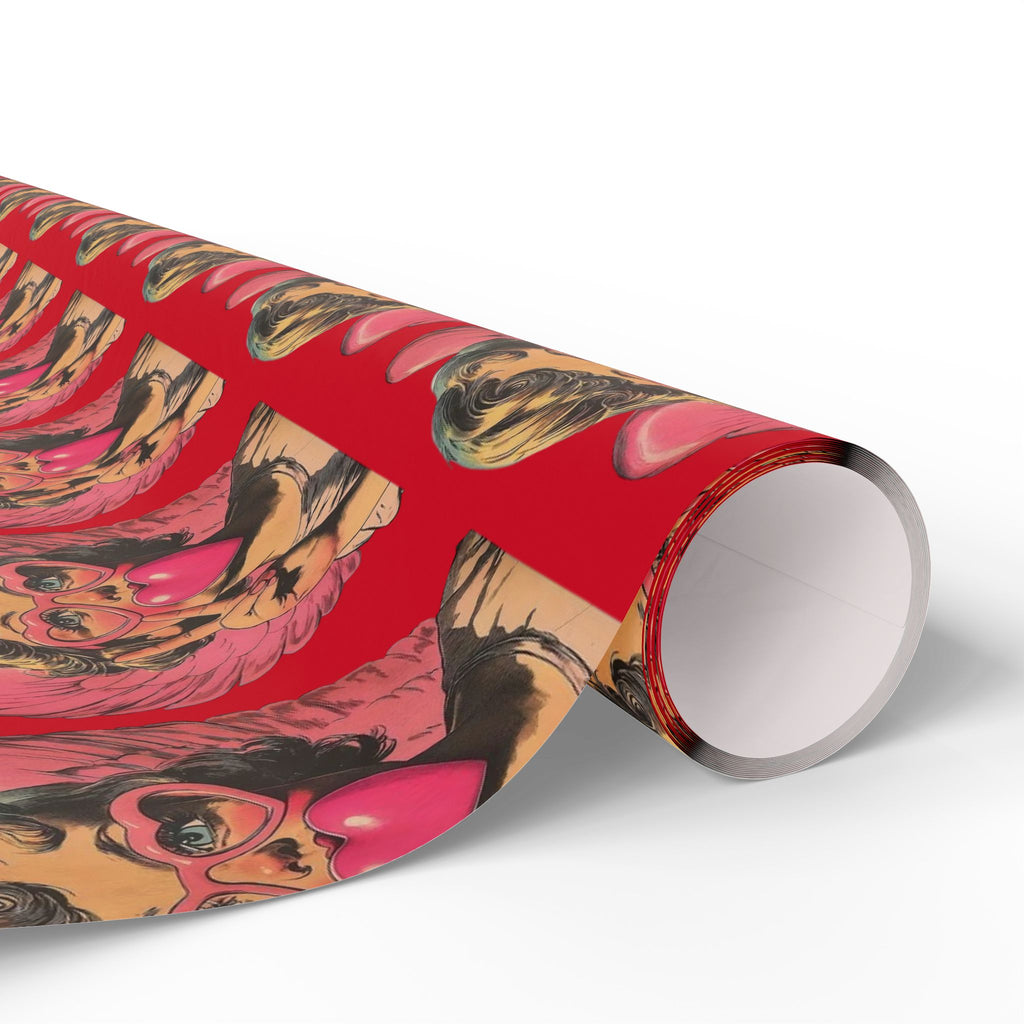 Retro Cherub Valentine Wrapping Papers | Cute Angel Gift Wrap