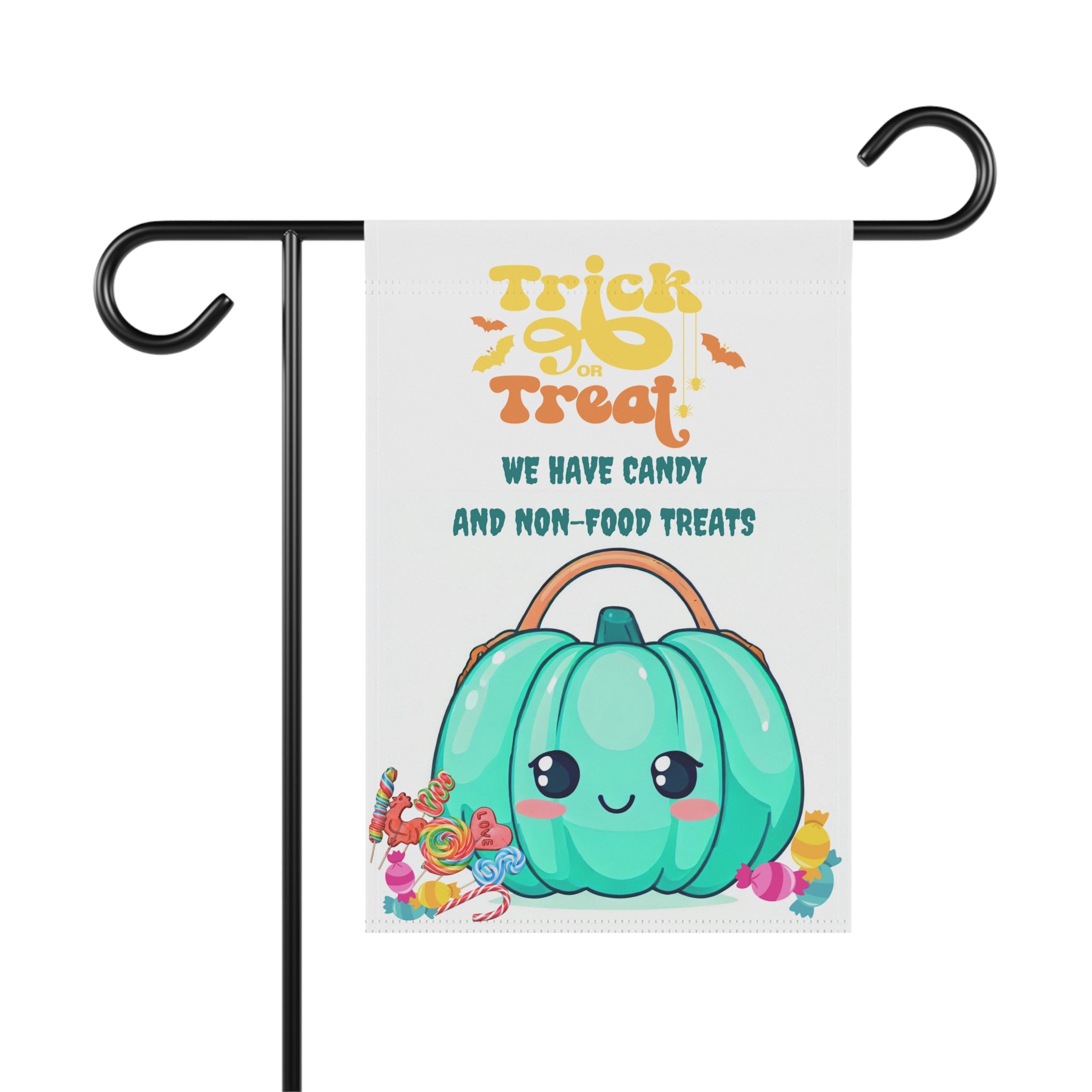 Halloween yard flag, Teal pumpkin yard sign, teal pumpkin project, allergy friendly, autism awareness, blue pumpkin project, garden decor
