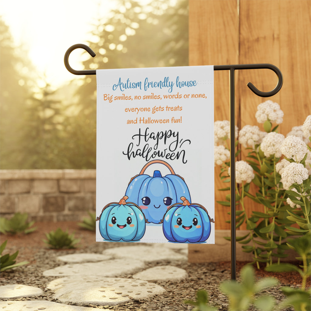 Halloween yard flag, Autism awareness, blue pumpkin project, garden decor