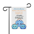 Halloween yard flag, Autism awareness, blue pumpkin project, garden decor