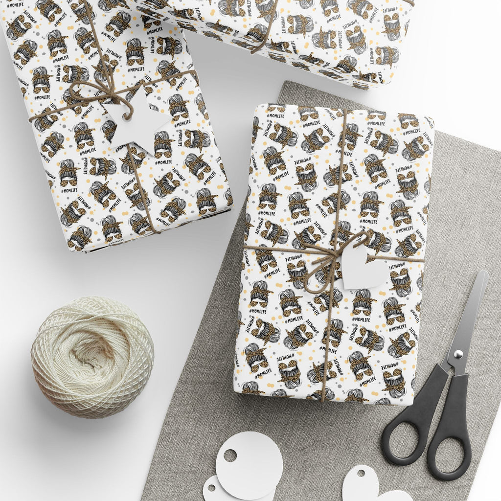 Mom's Life, Mother's Day Wrapping Papers, Custom Gift Wrap, High-Quality Fine Art Paper, Matte or Glossy Finish, 3 Sizes Available