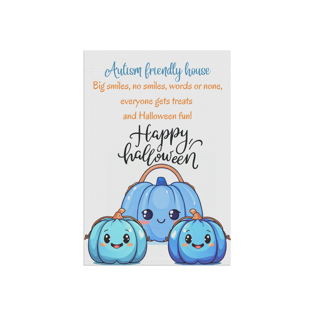 Halloween yard flag, Autism awareness, blue pumpkin project, garden decor