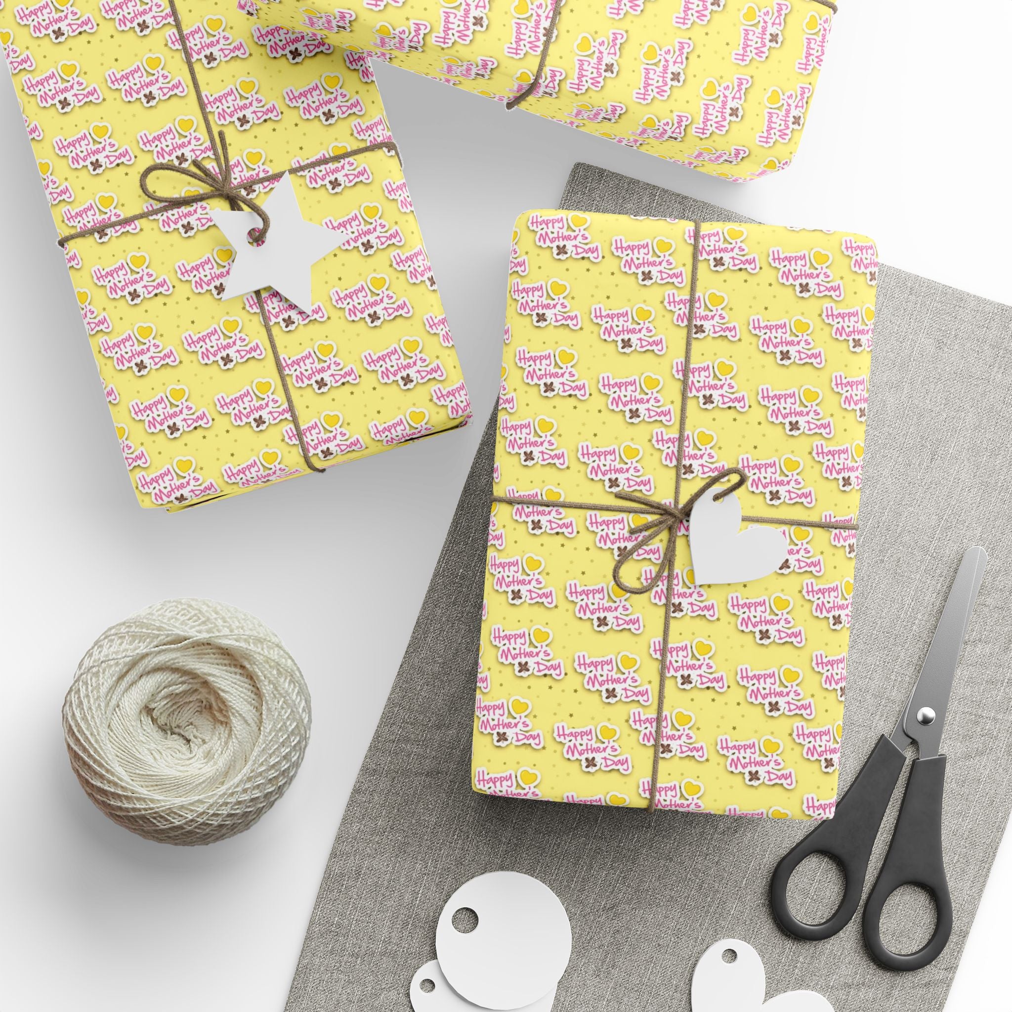 Happy Mother's Day cute Wrapping Papers, Custom Gift Wrap, High-Quality Fine Art Paper, Matte or Glossy Finish, 3 Sizes Available