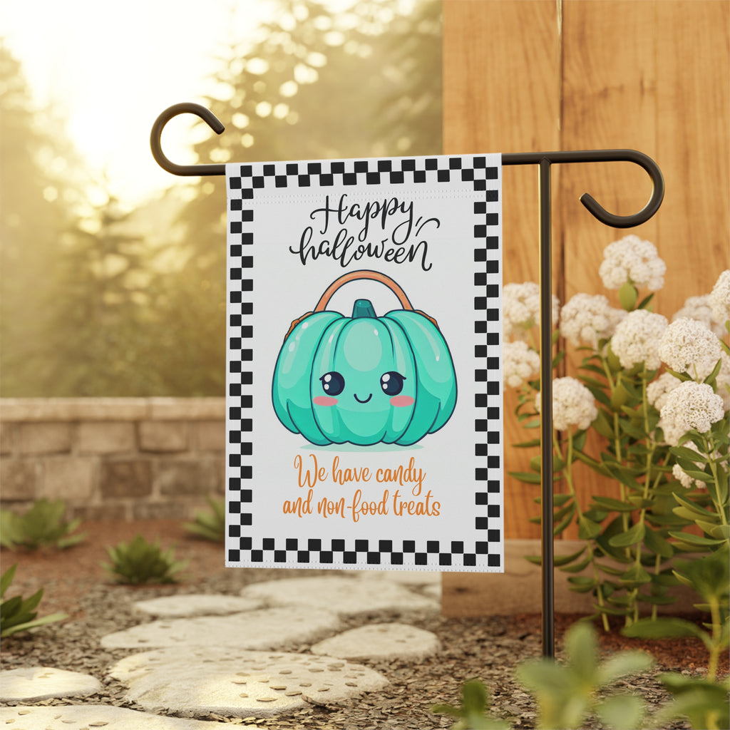 Halloween yard flag, Teal pumpkin yard sign, teal pumpkin project, allergy friendly, autism awareness, blue pumpkin project, garden decor