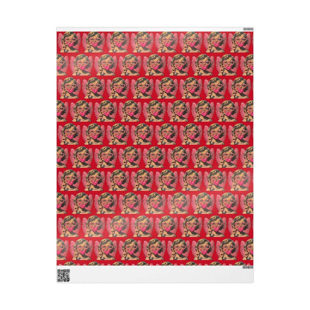 Retro Cherub Valentine Wrapping Papers | Cute Angel Gift Wrap