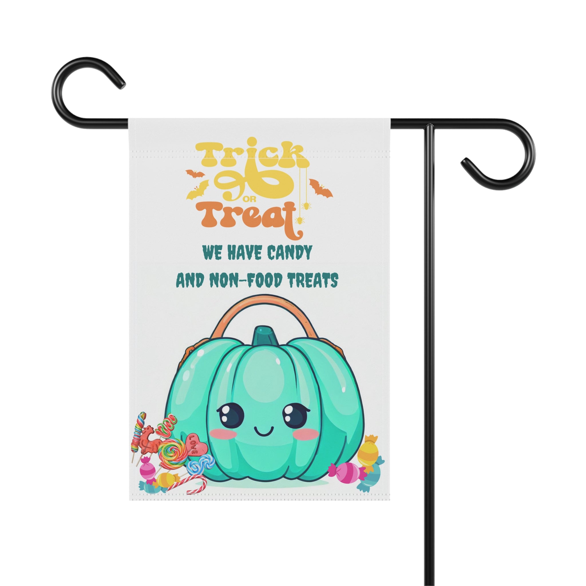 Halloween yard flag, Teal pumpkin yard sign, teal pumpkin project, allergy friendly, autism awareness, blue pumpkin project, garden decor