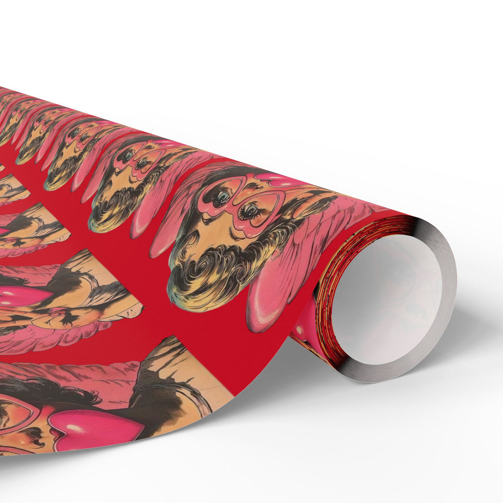 Retro Cherub Valentine Wrapping Papers | Cute Angel Gift Wrap