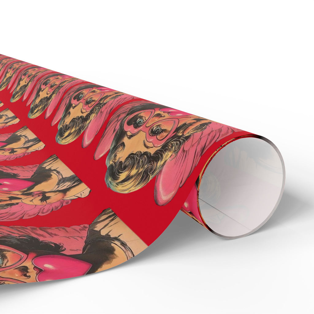 Retro Cherub Valentine Wrapping Papers | Cute Angel Gift Wrap