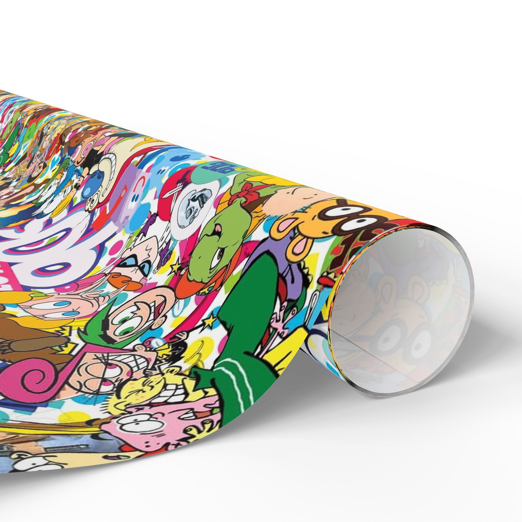 90's Wrapping Papers, Nostalgic Custom Gift Wrap, High-Quality Fine Art Paper, Matte or Glossy Finish, 3 Sizes Available