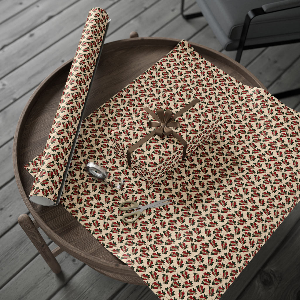 Vintage Mom Tattoo Heart and Banner Wrapping Paper, Mothers day