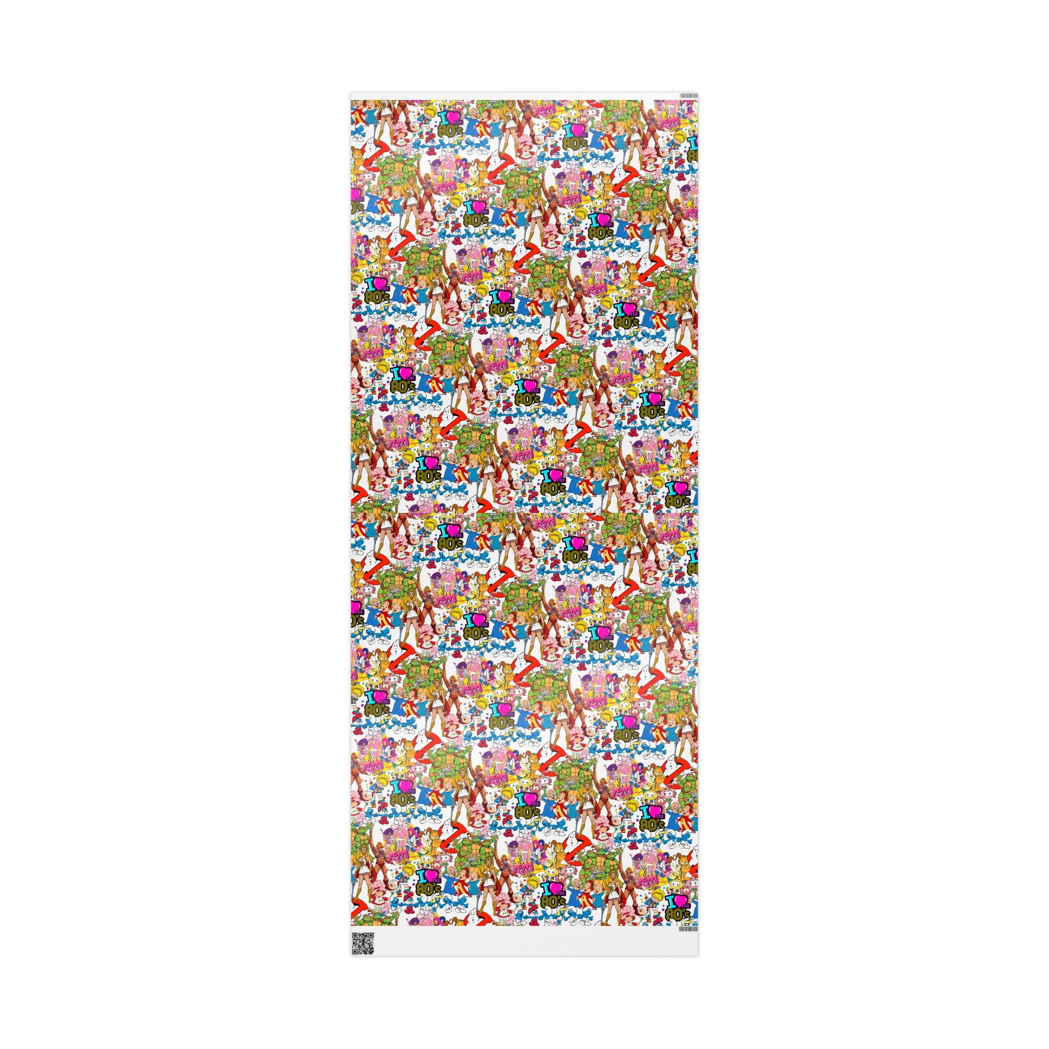 80's Wrapping Papers, Nostalgic Custom Gift Wrap, High-Quality Fine Art Paper, Matte or Glossy Finish, 3 Sizes Available
