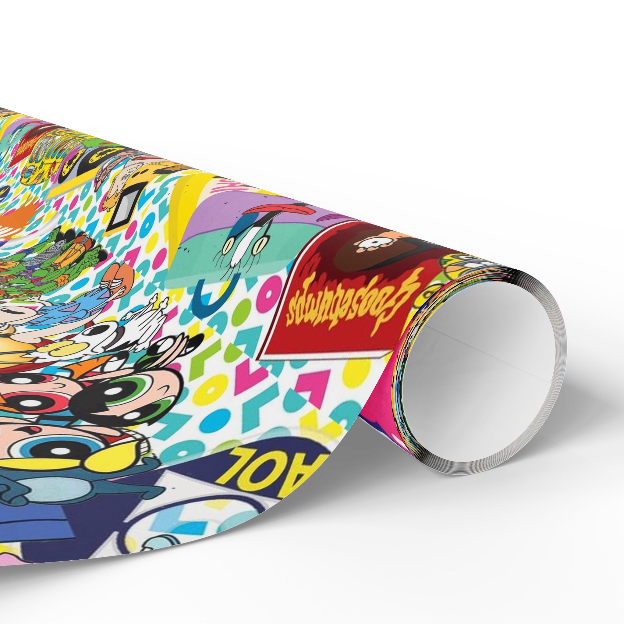 90's Wrapping Papers, Nostalgic Custom Gift Wrap, High-Quality Fine Art Paper, Matte or Glossy Finish, 3 Sizes Available