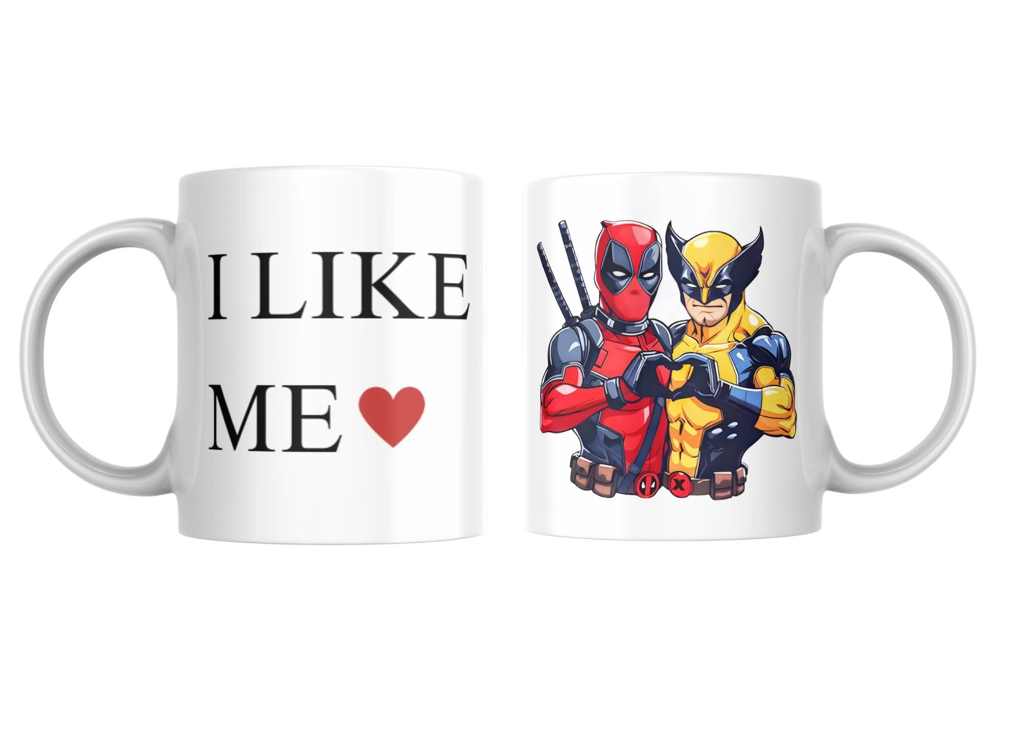 I LIKE ME Deadpool Wolverine funny 15 oz mug